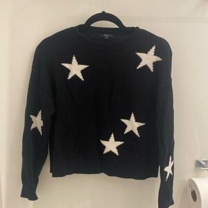 Black and White Stars Rails Sweater